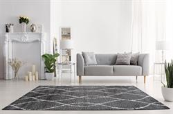 Vercai rugs Parma Rya tæppe Silver Ivory